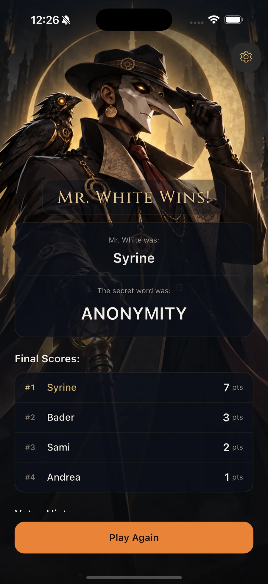 Victoire de Mr White